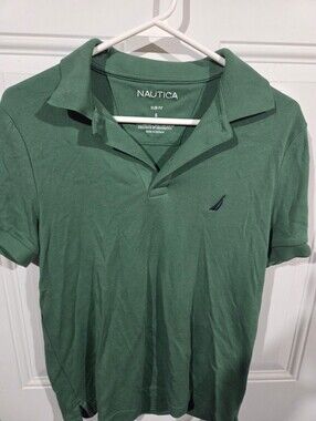 Nautica Slim Fit Polo in Forest Green with Sail Logo